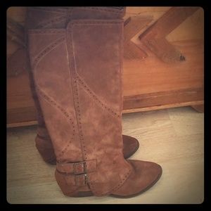Leather dress boots womens size 9